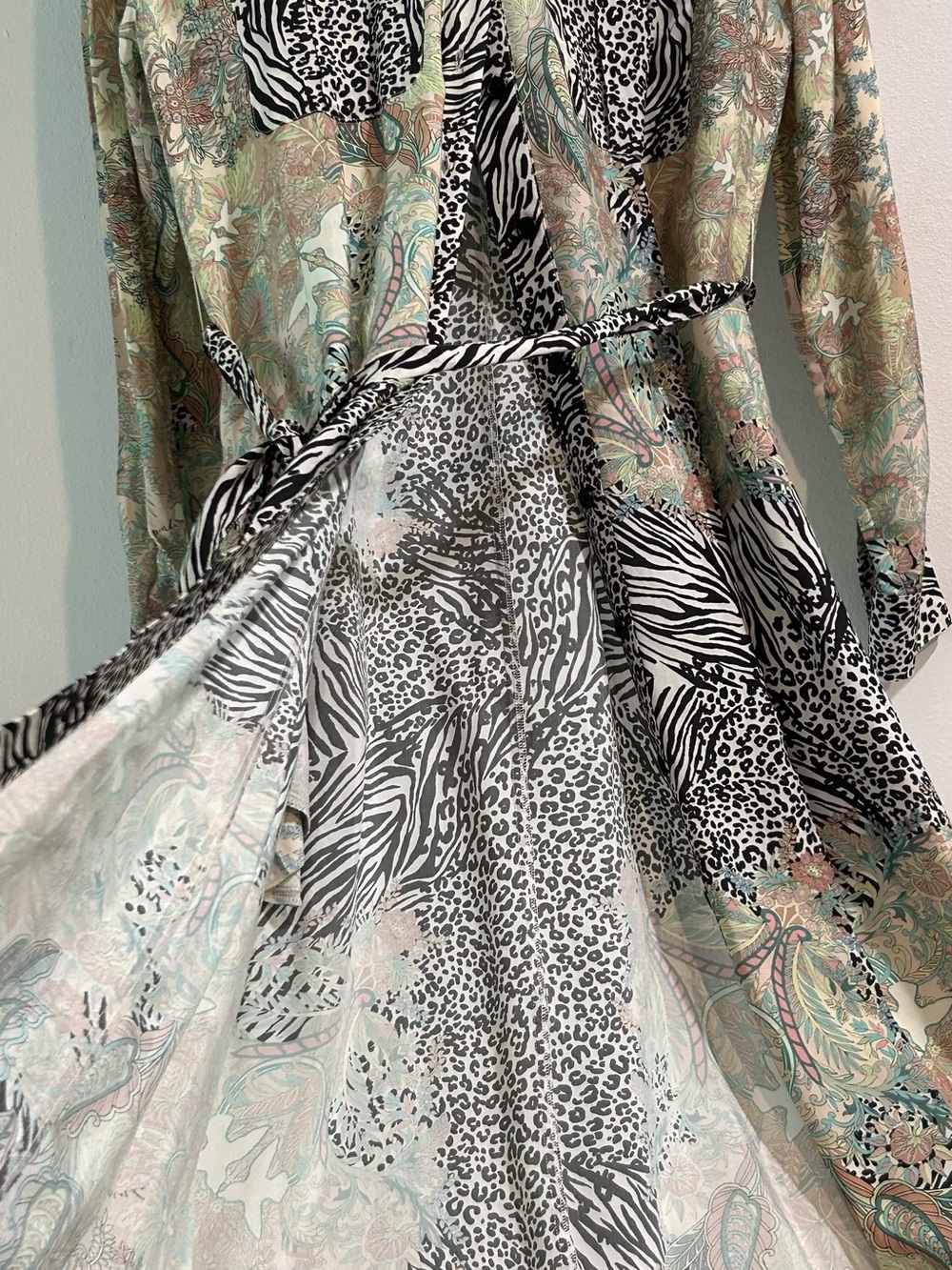 425$PINKO Rosalina Floral Zebra Leopard Maxi Shirt Dress IT 38 US 2 - Picture 10 of 13